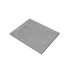 Pack receveur gris effet pierre 100x80 cm et grille décor perforée en inox - pack rock 2 Aurlane - PACR116