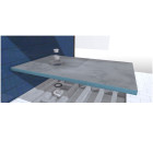 Receveur de douche à carreler 90x140 cm avec bondes à sortie verticale - grille noire Aurlane - PACR187