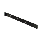 Penture droite - Bout carré percée - Epoxy noir - Hauteur : 40mm x épaisseur 6mm - Ø14 mm Longueur : 300MM