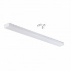 Réglette led 48w 120x7cm suspendue alu - couleur eclairage au choix