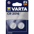 Pile ronde lithium cr2016 varta - blister de 2 - 6016101402