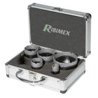 Lot 5 scies cloches diamant en malette pour meuleuse - Ribimex PRSCDX6ME-V Ribimex - PRSCDX6ME-V