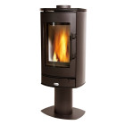 Optimo poêle à bois en acier arausio v 8kw rotatif pivotant