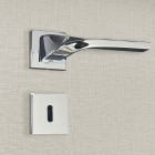 Poignée de porte design à clé finition aspect chrome brillant angela - katchmee
