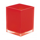 Poubelle rainbow carré finition rouge Gedy Spa Italie
