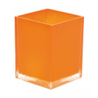 Poubelle rainbow carré finition orange Gedy Spa Italie