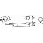 Cle mixte 19 mm SAM - 50A19