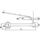 Clé mixte contre-coudee 38 mm sam - 5338l