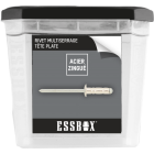 Rivets standards ESSBOX SCELL-IT Alu/Acier - Tête plate - Ø4 mm x 12 mm - Boite de 500 - EX-9445124012