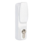 Ensemble bouton cylindre grand modèle ISEO anti-vandalisme - Blanc - 94012004T 