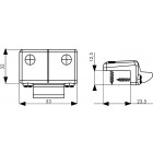 Gâche réglable haute ou latérale iseo pour idea base ou push - profil pvc - gris alu - 94100157