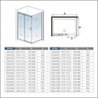 Cabine de douche 130x90x195cm en verre anticalcaire cabine de douche installation d'angle