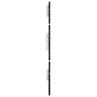 Serrure 3 points TF3 à relevage 36mm STREMLER Axe 21 U24x6mm inox - pêne 1/2 tour perroquet - 6570.36.C