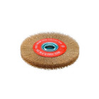 Brosse circulaire avec bagues 200 x 20 x 32 mm fils ondulés acier laitonné