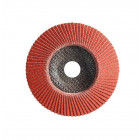 10 disques lamelles lamextra convexe d.125x22,23mm cr grain 80 support fibre