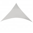 Voile d'ombrage toile solaire polyester polyuréthane triangulaire 360 x 360 x 360 cm gris clair 