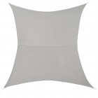 Voile d'ombrage toile de protection polyester polyuréthane quadrilatéral 2x4 m gris clair 