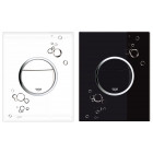 Plaque de commande WC Nova Cosmopolitan - Finition : NOIR BRILLANT / CHROME