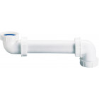 Tubulure lavabo à joints intégrés - Filetage 33 x 42 mm - Blanc