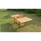 Table aedan rectangle 180-240x100xh75 teck huilé