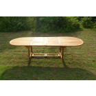 Table haasi ovale 200-300x100x75 teck huilé