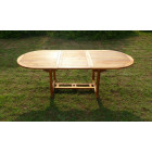 Table munggi ovale 180-240x100xh75 teck huilé