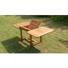 Table sidan rectangulaire 120-180x100xh75 teck huilé