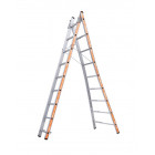 Echelle transformable alu 2x9 échelons haut. Accès 5,26m - pronor