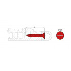 Boîte 1000 vis pvc plast tête fraisée blanche scell-it - 4.2 x 25 mm - ph2 - pvcpw42025
