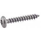 Vis à bois cylindrique 6 lobes inviolable acton inox a2 pour penture - 6x30 mm - boite de 100 - 628136x30