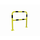Barrière de protection noire et jaune avec platine 150 x 150 mm VISO - acier galva - 1500 x 1000 m - Ø40 mm - BAR415NJ