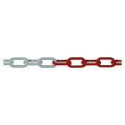 Chaîne plastique ø8 mm rouge/blanc levac l.32 x h.11mm - sachet de 25 m - 2045b