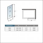 Paroi de douche dépolie 120 x 200 cm pare-douche sablé, paroi fixe,douche à l'italienne avec barre de fixation 140cm,8mm verre 