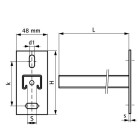 Console murale Micra Strut WALRAVEN 41x41x2 EZ x L.600 mm - MC6603928