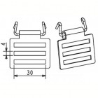 Agrafe de sangle reglable