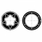 ROUE + COURONNE MOTEUR DIAM.50 POUR TUBE 70x1,5 CLIPPAGE DUR