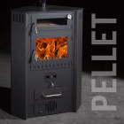 Pôele hibrid à bois et pellet mod. r4 plus