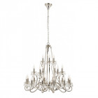 Chandelier oksana, nickel poli, pendeloques cristal, 21 éclairages Chandelier oksana, nickel poli, pendeloques cristal, 21 éclairages