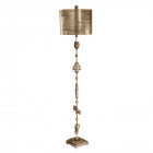 Lampadaire fragment, argent, avec abat-jour