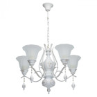 Suspension blanche country 5 ampoules 92 cm