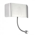 Applique verona avec liseuse, aluminium