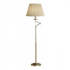 Lampadaire articulé stanford, nickel, abat-jour beige