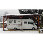 Abri deux pentes, 450cmx700cm, bois douglas francais, carport, auvent, abri camping-car, cpbf-cc2p450x700