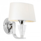 Applique fiennes, chrome et cristal, avec abat-jour