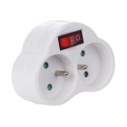 Adaptor With On/Off Switch - 2 Sockets