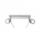 Applique travis, chrome et verre, 2 ampoules