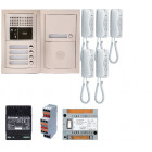Pack audio gtba5e avec 5 boutons et 5 postes gt1d préprogrammés, plat ine, de rue encastrée – aiphone