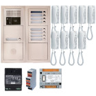 Pack audio gtba9e avec 9 boutons et 9 postes gt1d préprogrammés, platine de rue encastrée – aiphone