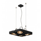 Aixlight r2 square led qpar111, 111mm, suspension, arrondie, noir