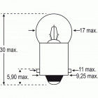 Ampoule baes 3,6w 17x30 mm type krypton